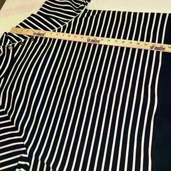 Lauren Ralph Lauren Navy & White Stripe Pullover Snap Neck Hoodie XXL - Picture 8 of 9
